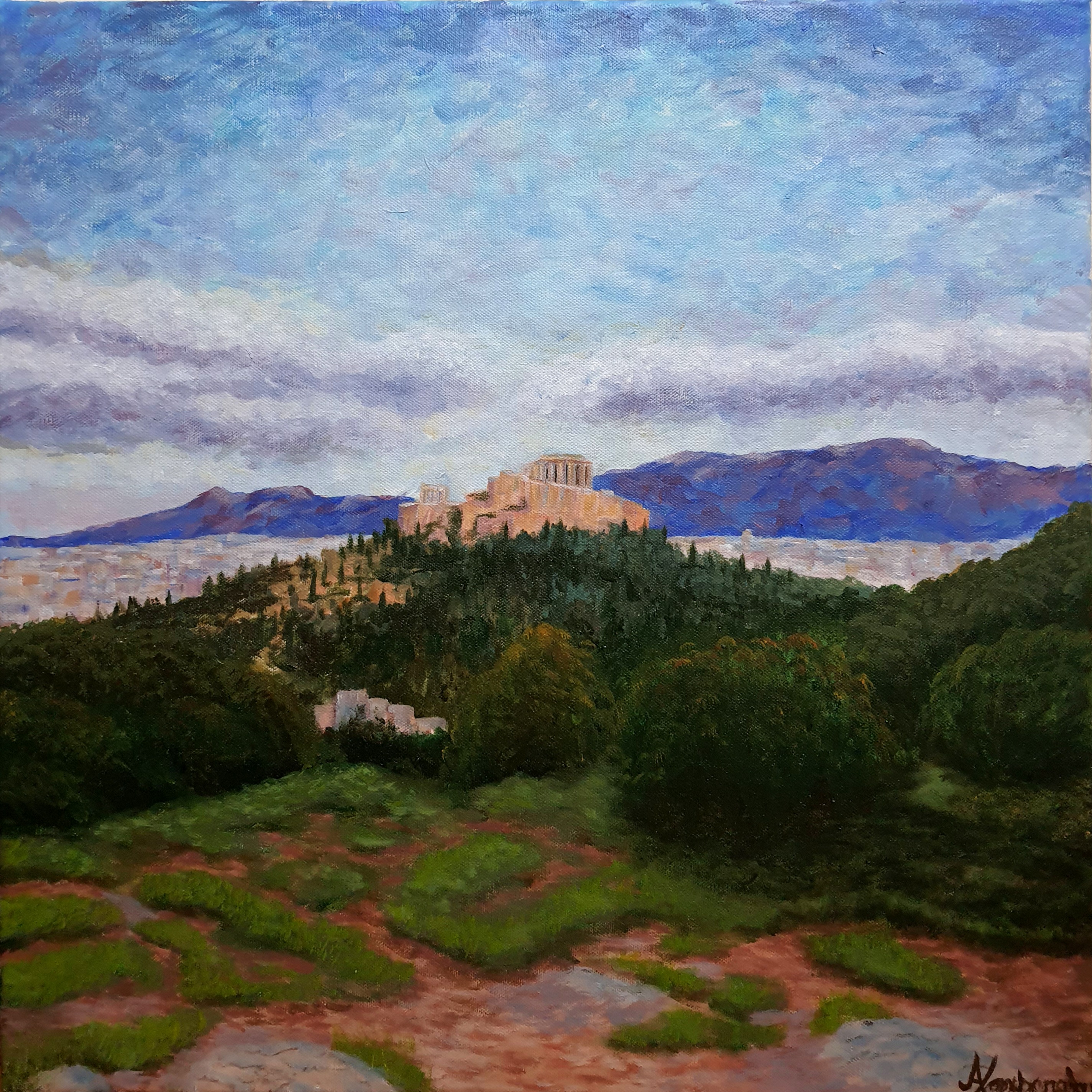 Nostalgia painting acropolis
